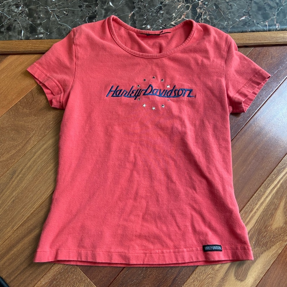 Harley Davidson Retro Tee with Stars
